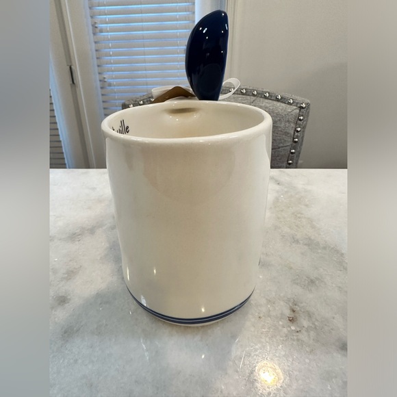 Rae Dunn Pixar LE PETIT CHEF Ratatouille Mug w/ Blue Spoon | White & Blue Mug - Picture 4 of 9